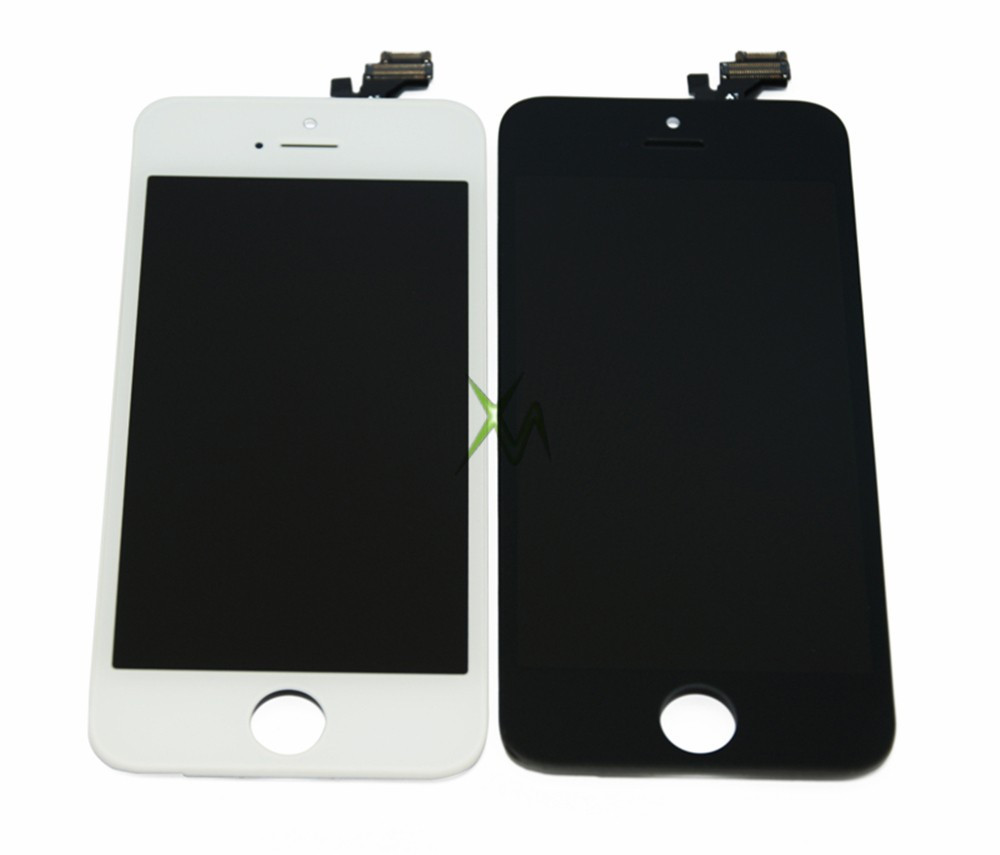 Pachet display iphone 5 5s 5c albe negre + folie sticla fata spate bonus  lcd | Okazii.ro