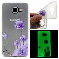 husa SAMSUNG GALAXY A5 2016 silicon cu flori glow in the dark fosforescenta foto