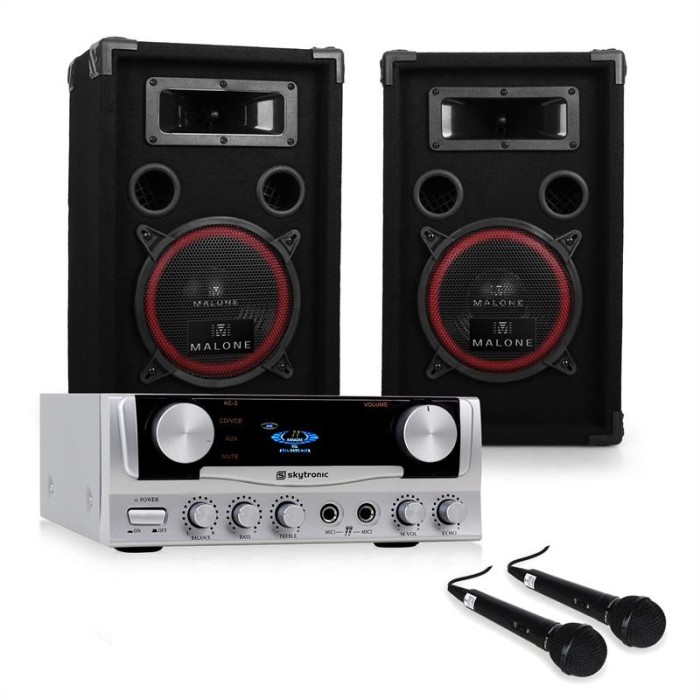 Sistem PA "EASY" DJ Set cutii amplificator Microfoane 1000W foto mare Sistem PA "EASY" DJ Set cutii amplificator Microfoane 1000W foto mare