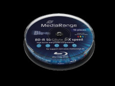 MediaRange BD-R DL 50GB 6x Cake10 PRINTABLE foto