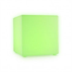 Blum Feldt Shine Cube LED Cube Seat 30x30x30cm lumina cub 16 LED-uri de control de la distan?a foto