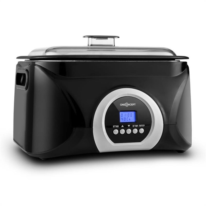 ONEconcept Sanssouci sous-vide Garer aragaz lent 5L 300W negru / argintiu foto mare ONEconcept Sanssouci sous-vide Garer aragaz lent 5L 300W negru / argintiu foto mare
