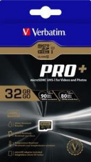 Verbatim Pro+ microSDHC U3 32GB with adapter foto