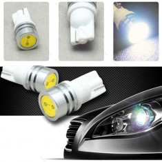 Led COB T10 1w alb rece xenon T10 W5W pozitie plafoniera foto