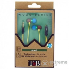 TNB BRAZIL WOODEN EARPHONES + MIC HANDS FREE KIT foto