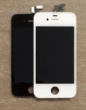 Pachet display iphone 4 4s albe negre + folie sticla fata si spate bonus lcd