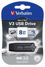 Verbatim STORE N GO V3 USB 8GB 3.0 DRIVE BLACK foto