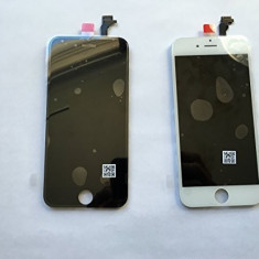 Pachet display iphone 6 albe negre + folie sticla fata bonus lcd