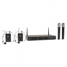 Malone Duett Quartett Fix V2, Set microfon fara fir UHF cu 4 canale, gama de 50 m foto