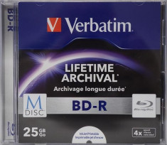 Verbatim M-DISC BD-R 4X 25 GB INKJET PRINTABLE foto