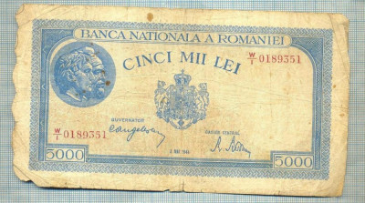 A1147 BANCNOTA-ROMANIA-5000 LEI- 2 MAI 1944-SERIA0189351-starea care se vede foto