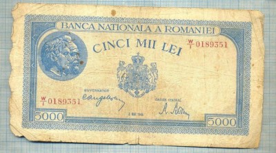 A1147 BANCNOTA-ROMANIA-5000 LEI- 2 MAI 1944-SERIA0189351-starea care se vede foto