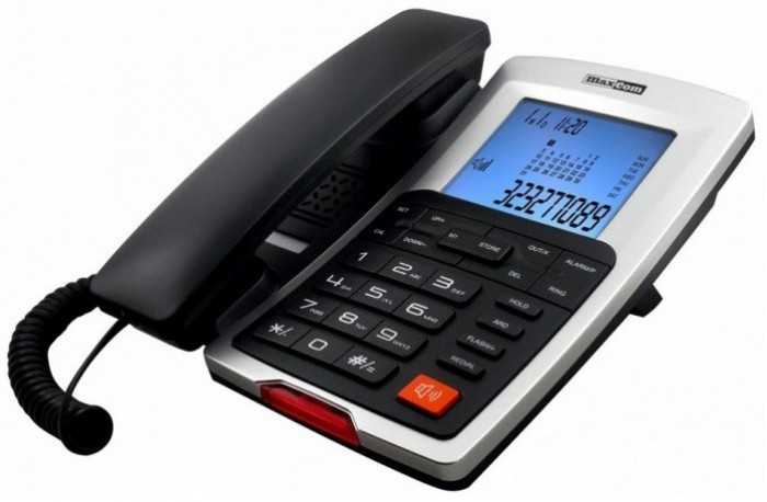 Telefon fix Maxcom KXT709 CLIP negru + argintiu foto mare Telefon fix Maxcom KXT709 CLIP negru + argintiu foto mare
