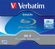 Verbatim BD-R SL Datalife 25GB 6X Jewel Case No ID foto