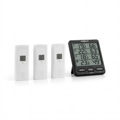 oneConcept Lauenburg, sta?ie meteo wireless, alarma, baterie, 3 senzori de exterior foto