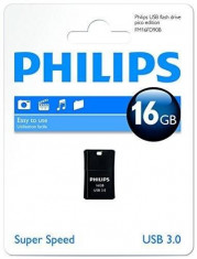 Philips USB PHILIPS FM16FD90B/10, USB 3.0, 16GB, PICO EDITION BLACK, negru foto