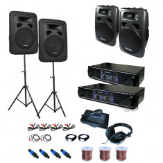 Sistem audio PA &amp;quot;Sidney&amp;quot; Set 2x 4x cutii de amplificare foto