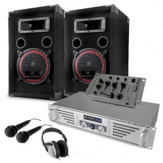DJ Komplett-Set &amp;quot;Starter&amp;quot; cutii- Amplificator Mixer Ca?ti foto
