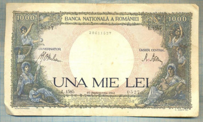 A1185 BANCNOTA-ROMANIA-1000 LEI-10SEPTEMBRIE1941 -SERIA 1585-starea care se vede foto