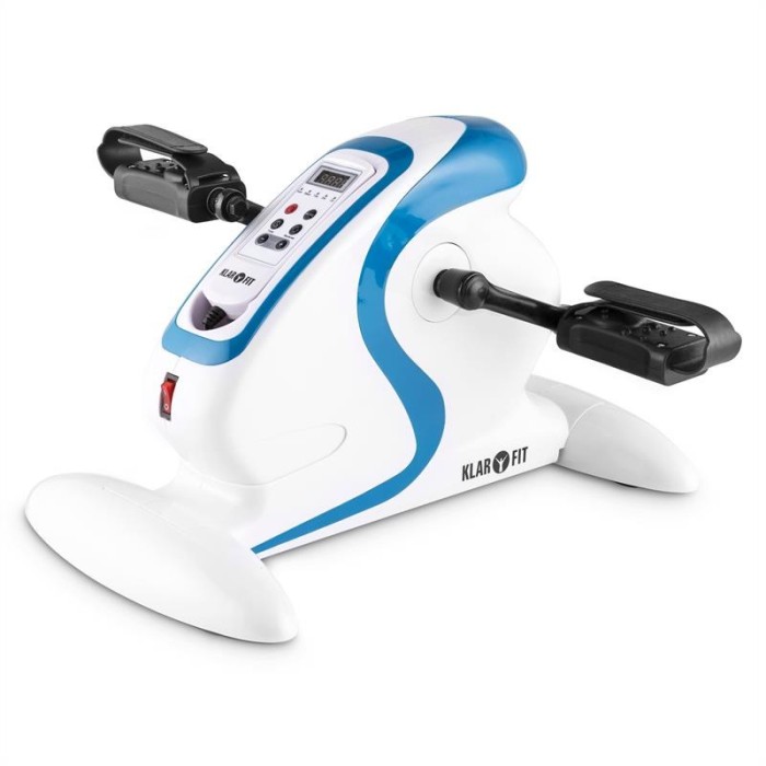 Klarfit Cycloon MiniBike, motor, 120 kg, telecomandă, alb / albastru foto mare Klarfit Cycloon MiniBike, motor, 120 kg, telecomandă, alb / albastru foto mare
