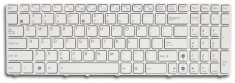 Tastatura laptop Asus G73S white cu rama + Cadou foto