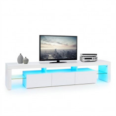 ONEconcept Quentin Lowboard TV Board LED culoare alba obiect de iluminat foto