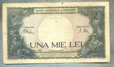 A1195 BANCNOTA-ROMANIA-1000 LEI-23 MARTIE 1943 -SERIA 3010-starea care se vede foto