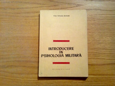INTRODUCERE IN PSIHOLOGIA MILITARA - Paul Popescu-Neveanu - Militara, 1970, 287p foto