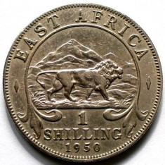 BRITISH EAST AFRICA , GEORGIUS VI , 1 SHILLING 1950 , URIASA 28mm. foto