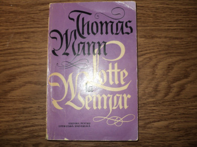 Lotte la Weimar de Thomas Mann foto