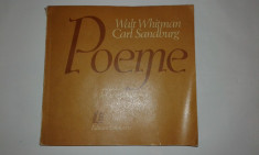 WALT WHITMAN \ CARL SANDBURG - POEME foto