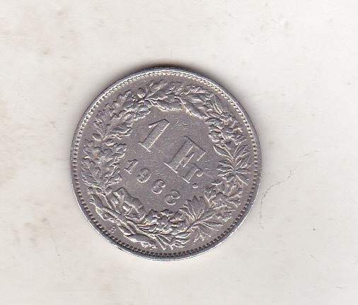 bnk mnd Elvetia 1 franc 1968 B