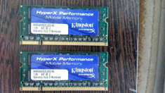 Kit Memorie LAPTOP 4Gb DDR2 // 800 MHz // 2 x 2 Gb DDR2 // Kingston HyperX // foto