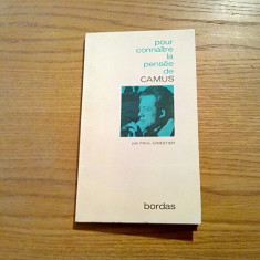 POUR CONNAITRE LA PANSEE DE CAMUS - Paul Ginestier - Bordas, 1964, 206 p.