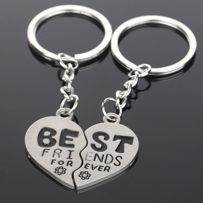 Breloc BFF Best Friends - In Forma De Inima Pentru Cuplu Sau Prieteni