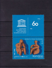 ROMANIA 2005 LP1702 a UNESCO - 60 ANI SERIE CU VINIETA MNH foto