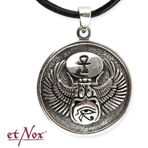 Pandantiv talisman egiptean Scarabeu- Horus- Ankh foto mare Pandantiv talisman egiptean Scarabeu- Horus- Ankh foto mare