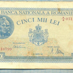 A1271 BANCNOTA-ROMANIA-5000 LEI-20MARTIE1945-SERIA0516799-starea care se vede