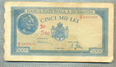 A1272 BANCNOTA-ROMANIA-5000 LEI-21 AUGUST1945-SERIA0400632-starea care se vede foto