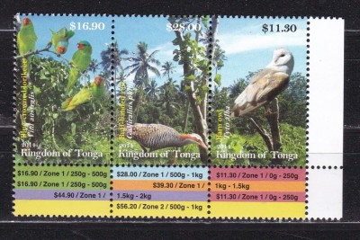 Tonga 2014 fauna pasari MNH w38 foto