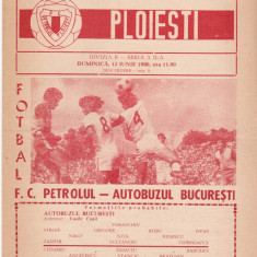 Program meci fotbal PETROLUL PLOIESTI - AUTOBUZUL BUCURESTI 15.06.1980