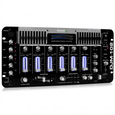 IBIZA DJM-102, mixer cu 4 canale, cu LED-uri, efect de ecou foto