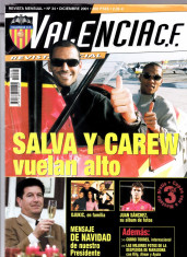 Revista oficiala a clubului de fotbal VALENCIA - decembrie 2001 foto