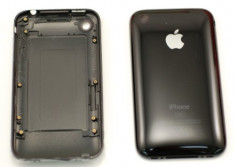 Capac iPhone 3g alb negru + acumulator original foto