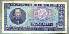 A1261 BANCNOTA-ROMANIA(RSR)- 100 LEI- 1966 -SERIA020991 -starea care se vede foto