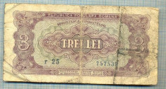 A1217 BANCNOTA-ROMANIA(RPR)- 3 LEI- 1952 -SERIA757539 -starea care se vede foto