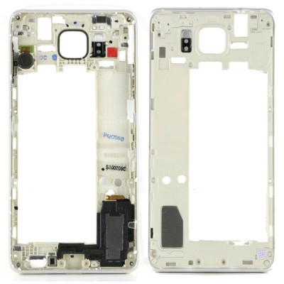 Rama Samsung Galaxy Alpha G850 Gri Mijloc carcasa + capac spate / set complet foto