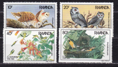 Rwanda 1985 fauna MI 1310-1313 MNH foto