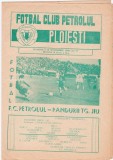 Program meci fotbal PETROLUL PLOIESTI - PANDURII TARGU-JIU 16.11.1980