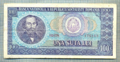 A1260 BANCNOTA-ROMANIA(RSR)- 100 LEI- 1966 -SERIA176163 -starea care se vede foto